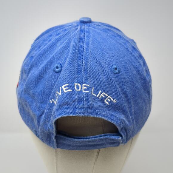 Rush Slowly Reggae Beach Bar Strapback Hat Blue One Size J. America - Picture 6 of 10